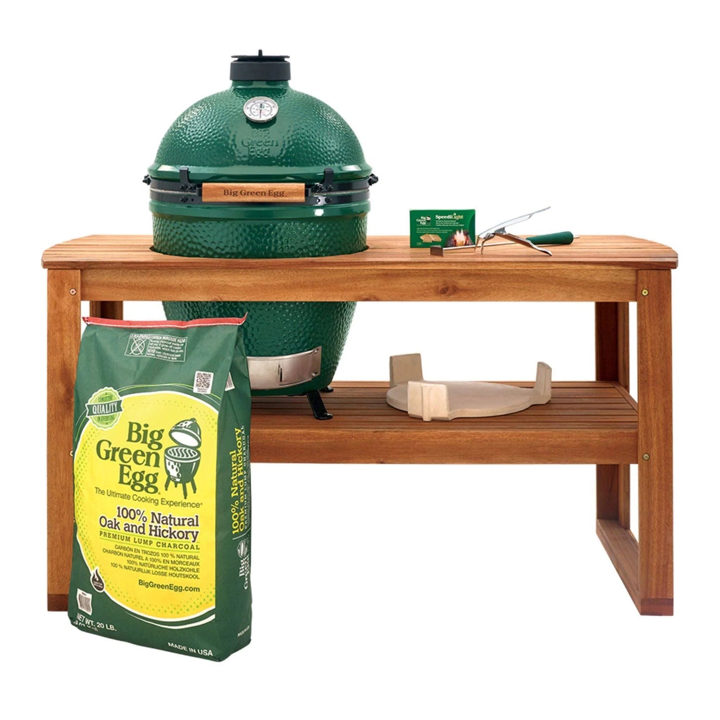 Big Green Egg Large Egg in Acacia Table Package