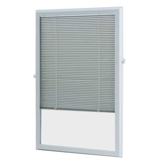 ODL 22 in. x 36 in. Add-On Enclosed Aluminum Blinds in White for Doors BWM223601