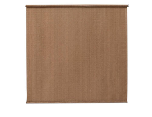 Coolaroo Simple Lift 72" x 72" Brown Light Filtering Cordless Outdoor Roller Shade - 457129 - Each