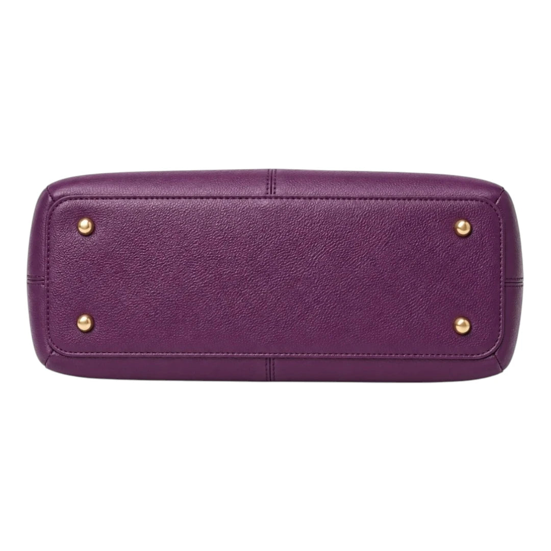 Bagrax Elegant Purple Shoulder Handbag Premium Leather Finish