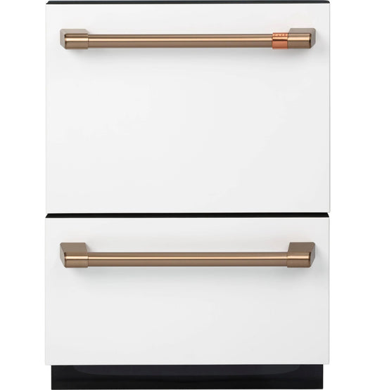 Cafe Dishwasher Double Drawer White