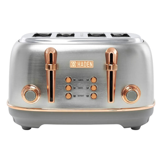Haden Heritage 4-Slice Wide Slot Toaster ,Steel