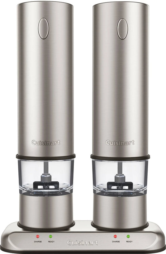 Cuisinart Rechargeable Electric Salt & Pepper Mill Set in Brushed Stainless Steel